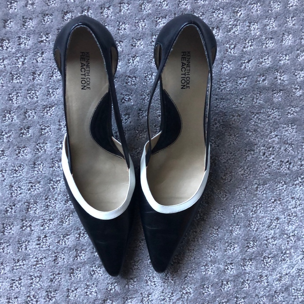 Kenneth Cole Reaction black and white heels. Size 10